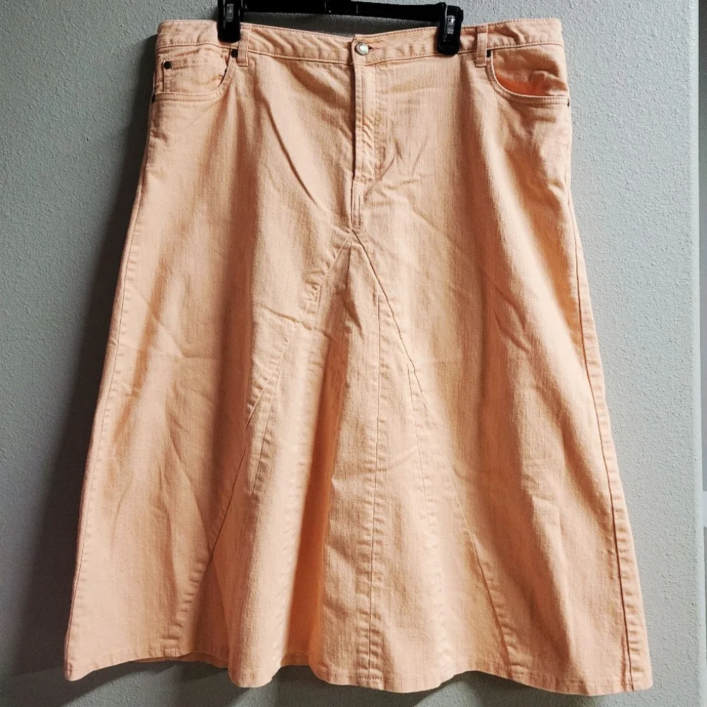 Jessica London Full Denim Skirt - Picture 1 of 8